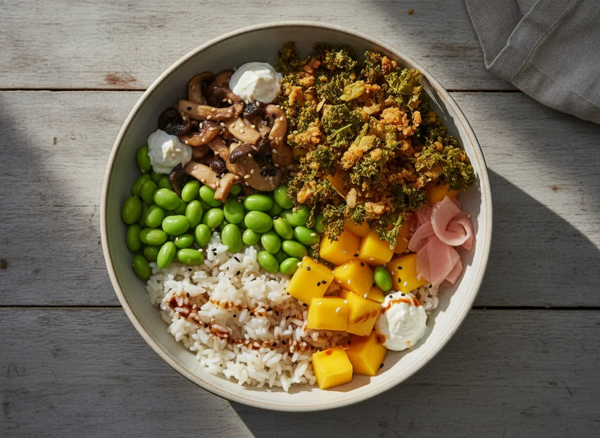 Poke Bowl de Shimeji e Edamame photo