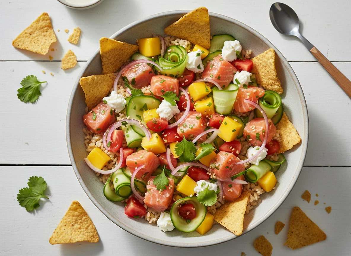 Poke de Salmão com Tortillas photo