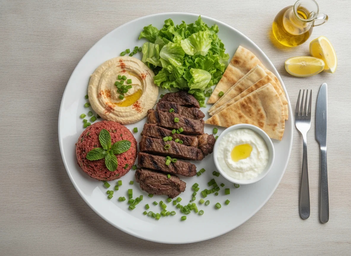 Prato Árabe com Carne Grelhada photo