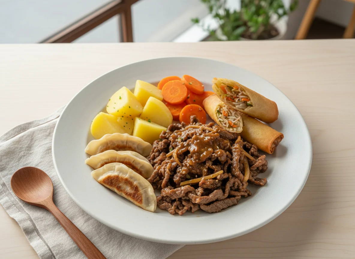 Prato asiático variado photo