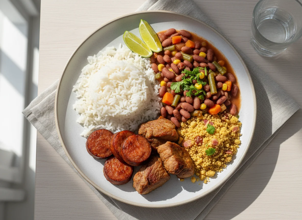 Prato Brasileiro com Calabresa e Farofa photo