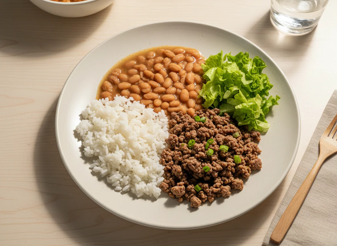 Prato Brasileiro com Carne Moída photo