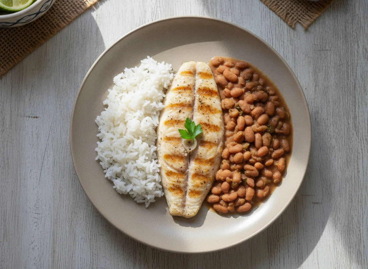 Prato brasileiro com peixe photo