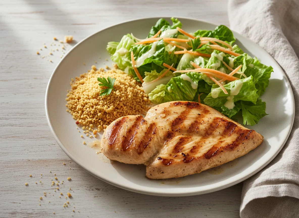 Prato com Salada e Frango photo