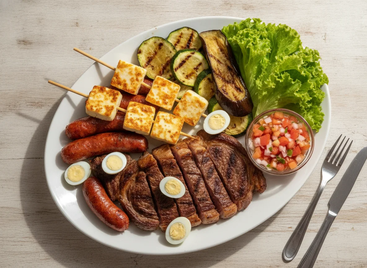 Prato de Churrasco com Salada photo