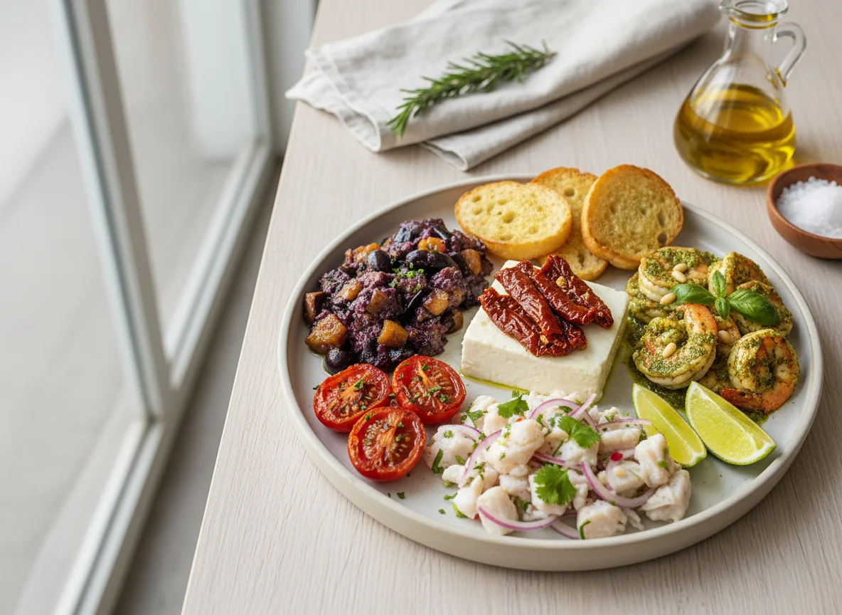 Prato de Entradas Variadas com Torradas photo