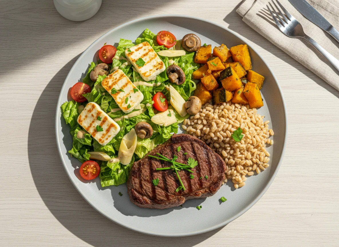 Prato Executivo com Carne, Salada e Acompanhamentos photo