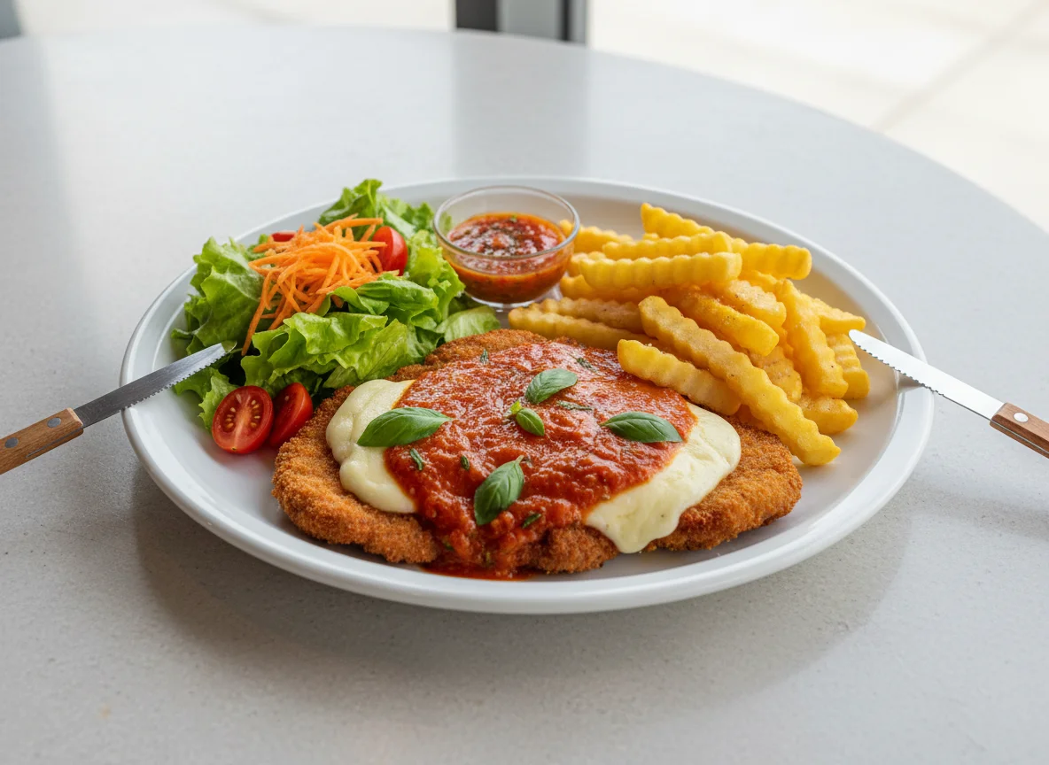 Prato Executivo com Parmegiana, Batata Frita e Salada photo