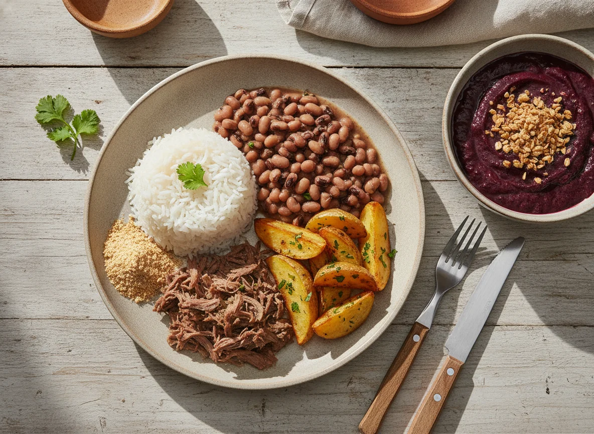 Prato Feito Brasileiro com Açaí photo