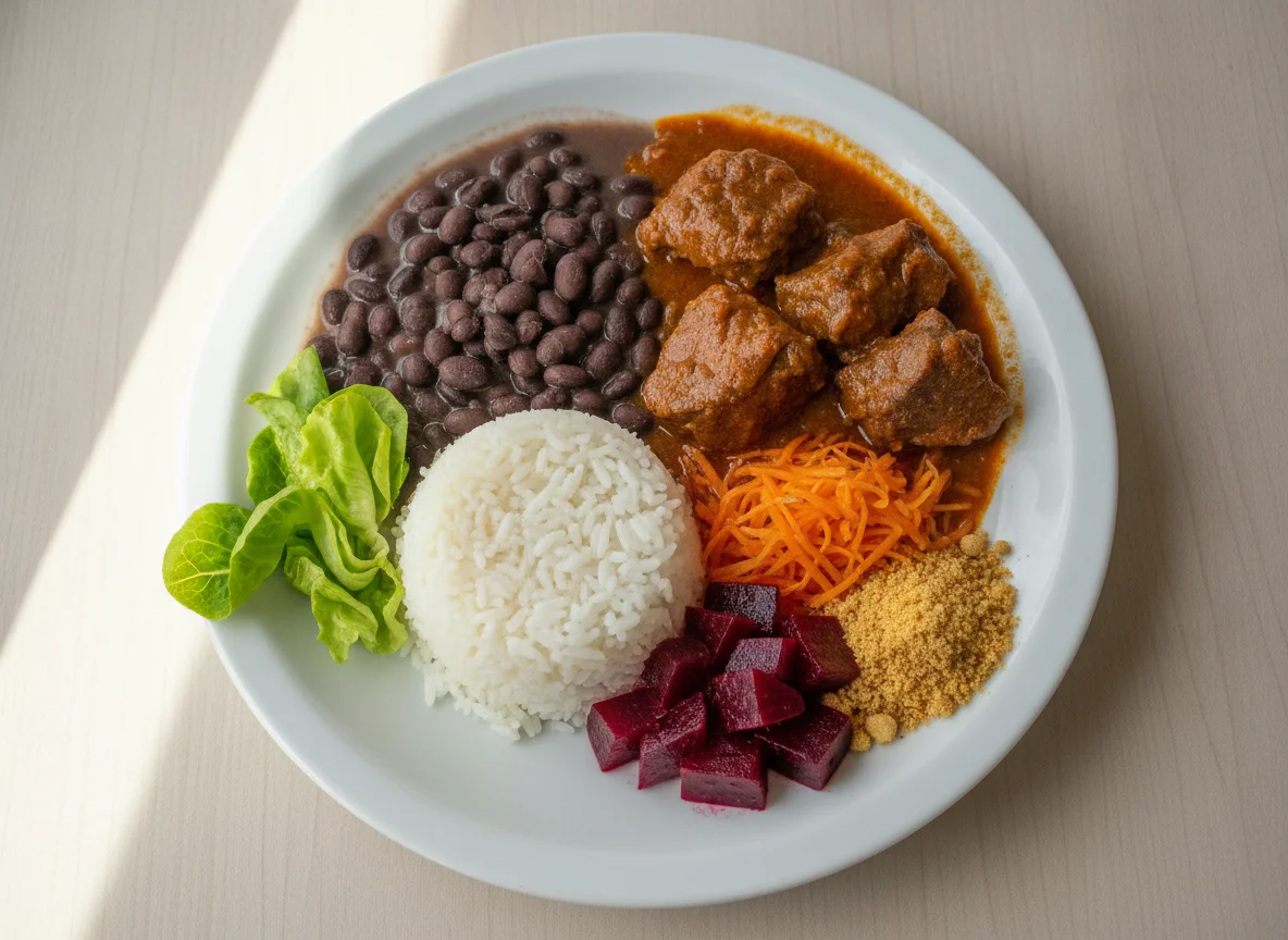 Prato Feito Brasileiro com Carne ao Molho photo