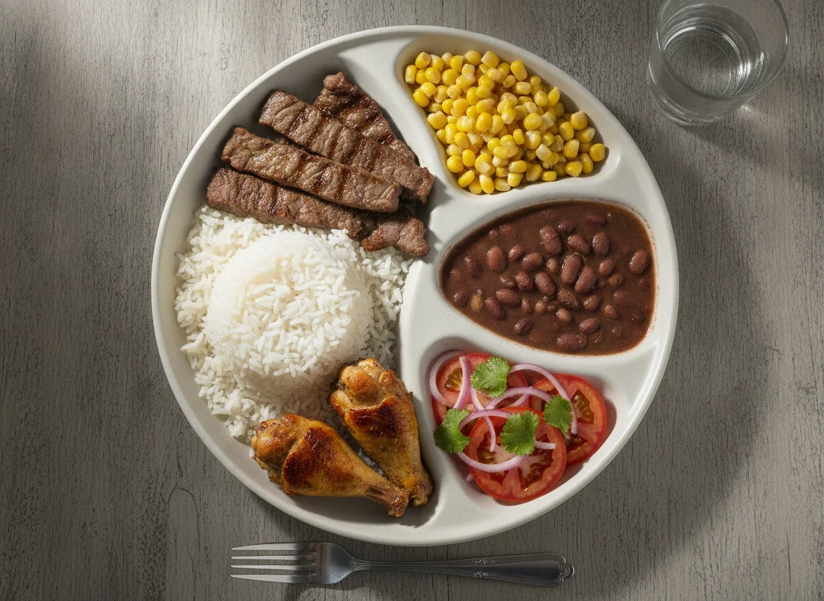 Prato Feito Brasileiro com Carnes Mistas photo