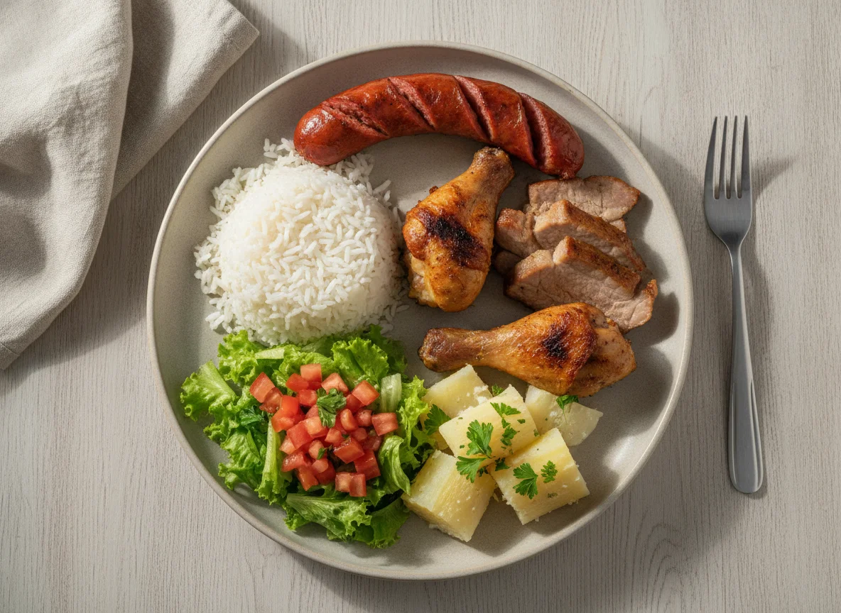 Prato Feito Brasileiro com Churrasco photo