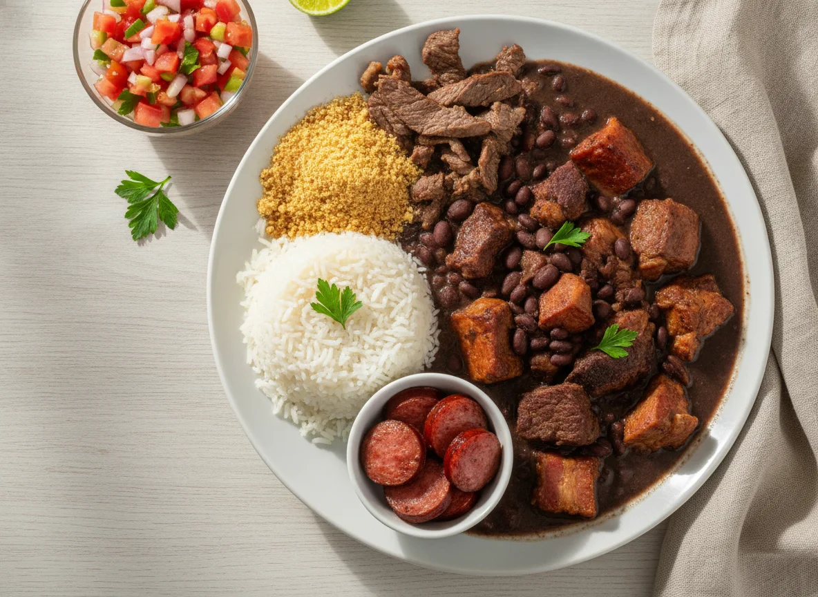Prato Feito Brasileiro com Feijoada photo