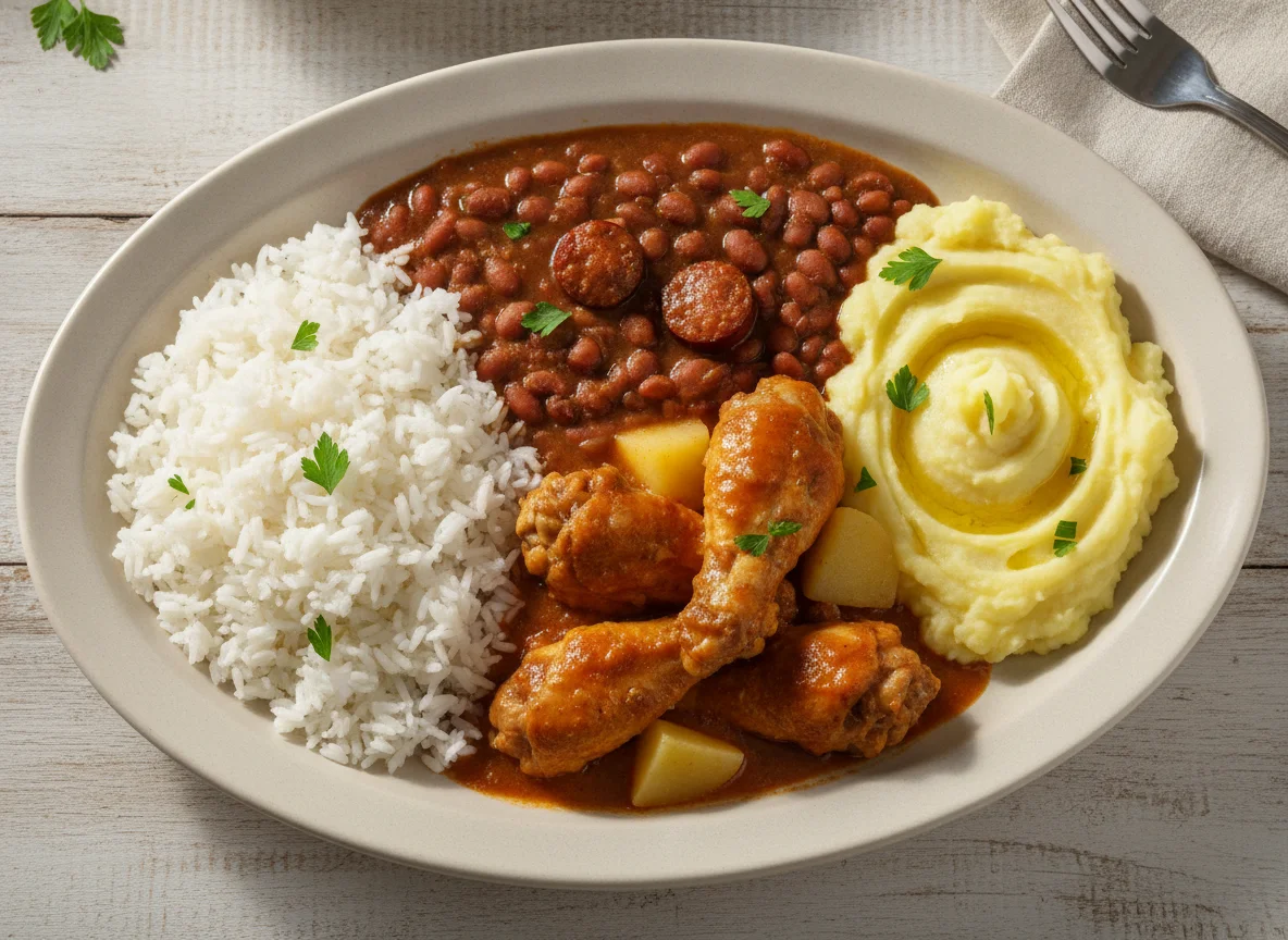 Prato Feito Brasileiro com Frango e Purê photo