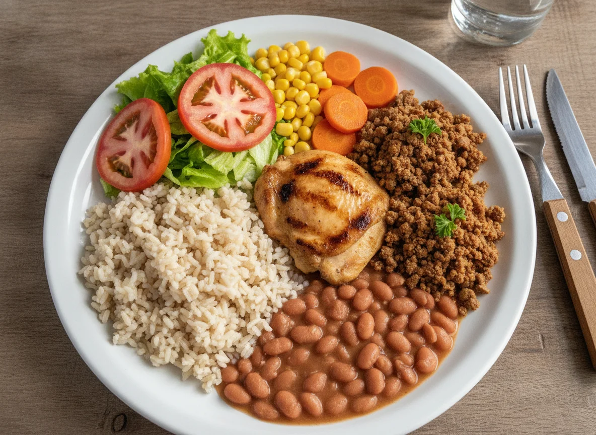 Prato Feito Brasileiro com Mix de Proteínas photo