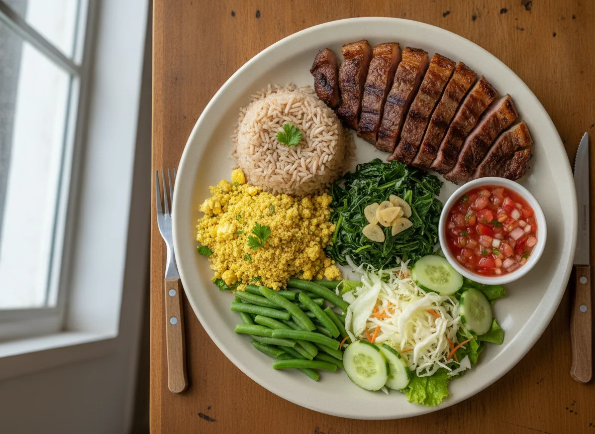 Prato Feito Brasileiro com Picanha e Acompanhamentos photo