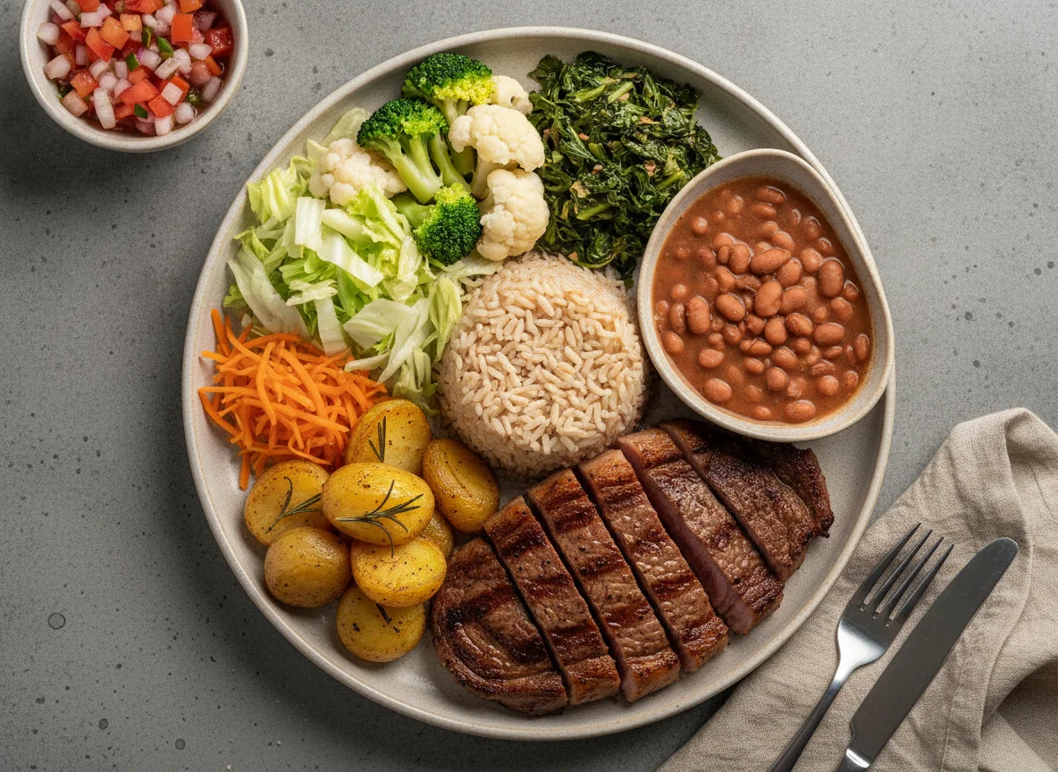 Prato Feito Brasileiro com Picanha e Salada photo