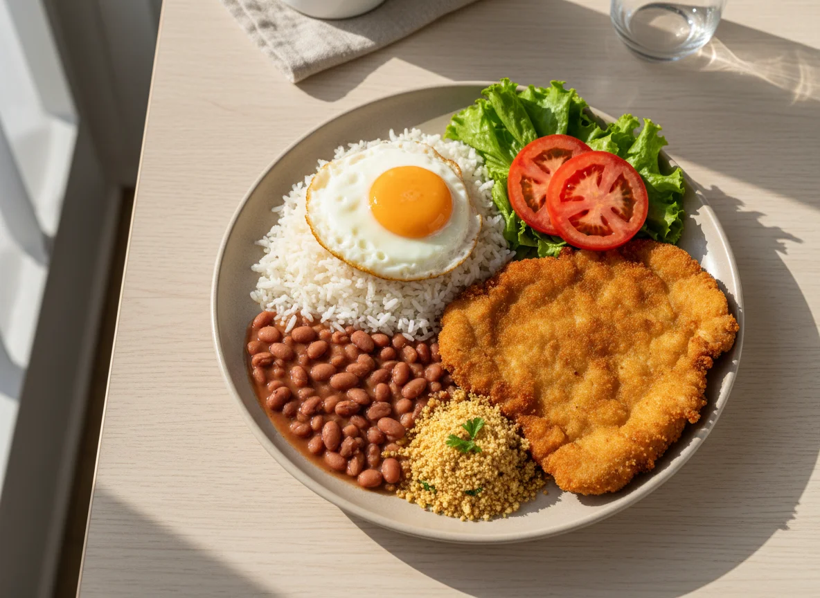 Prato Feito Brasileiro com Salada photo