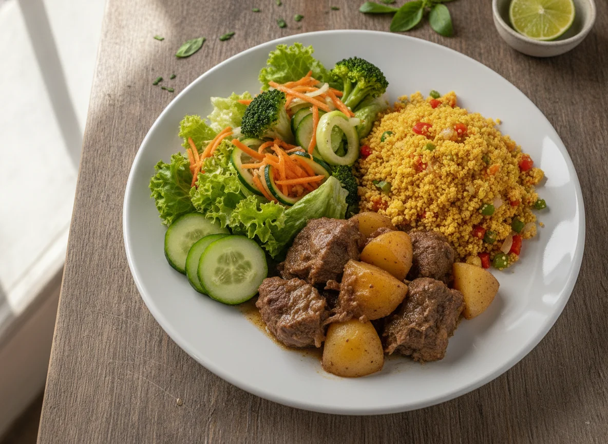 Prato Feito com Carne, Farofa e Salada photo