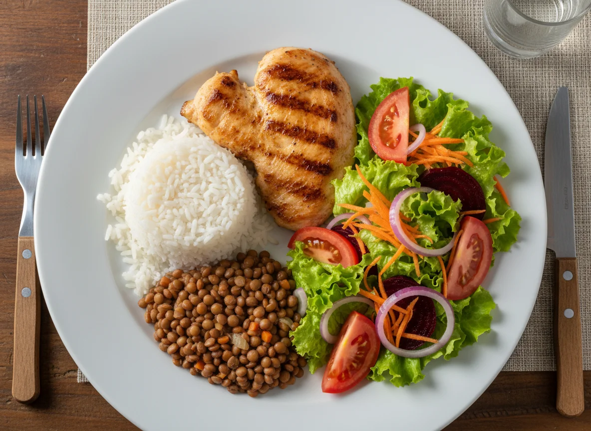 Prato feito com filé de frango photo