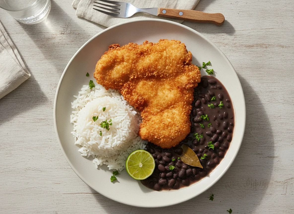 Prato Feito com Frango à Milanesa photo