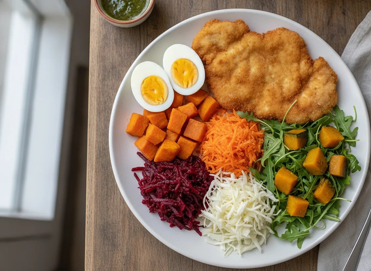 Prato Feito com Frango à Milanesa e Salada Mista photo