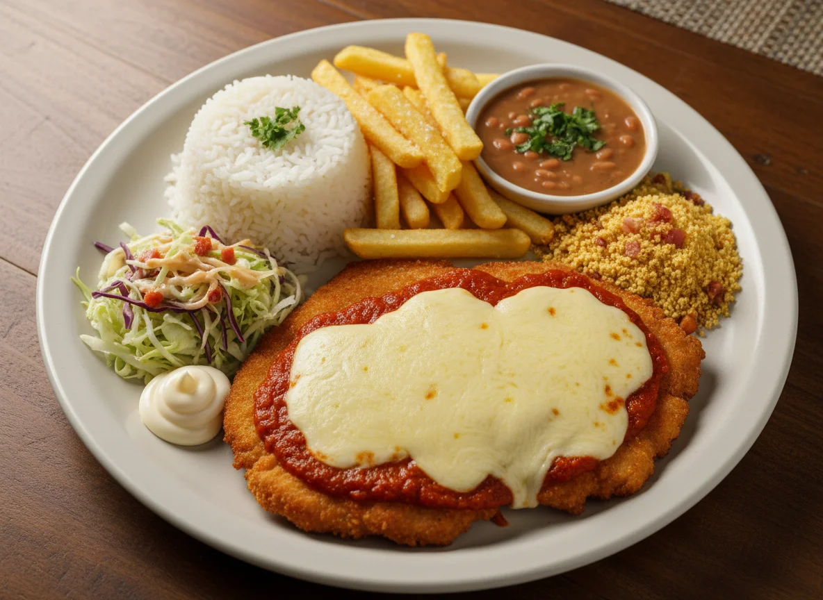 Prato feito com frango à parmegiana photo