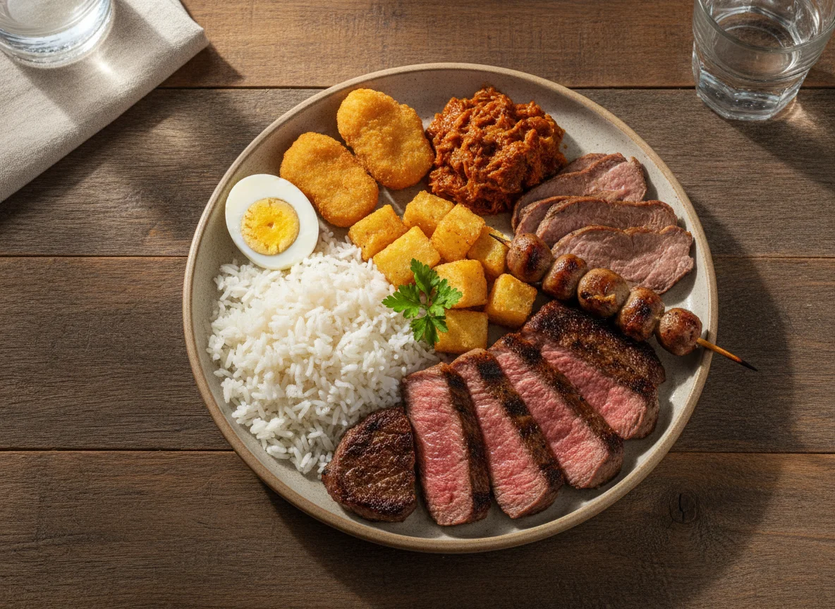 Prato Feito com Picanha, Arroz e Acompanhamentos photo