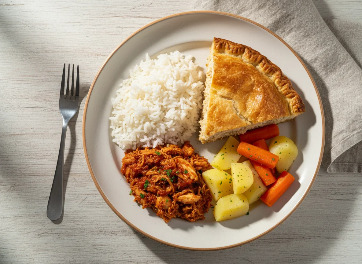 Prato Feito com Torta de Frango photo