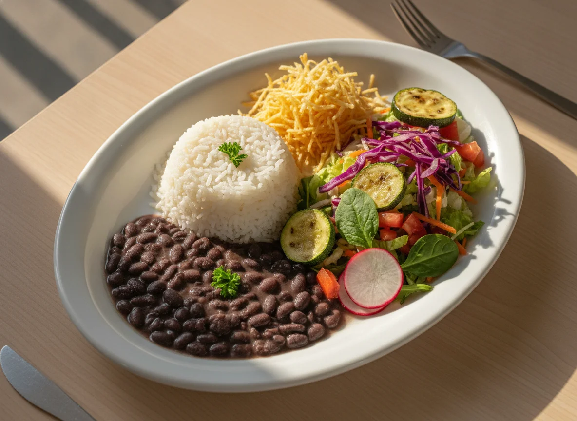 Prato Feito Vegetariano com Salada e Legumes photo
