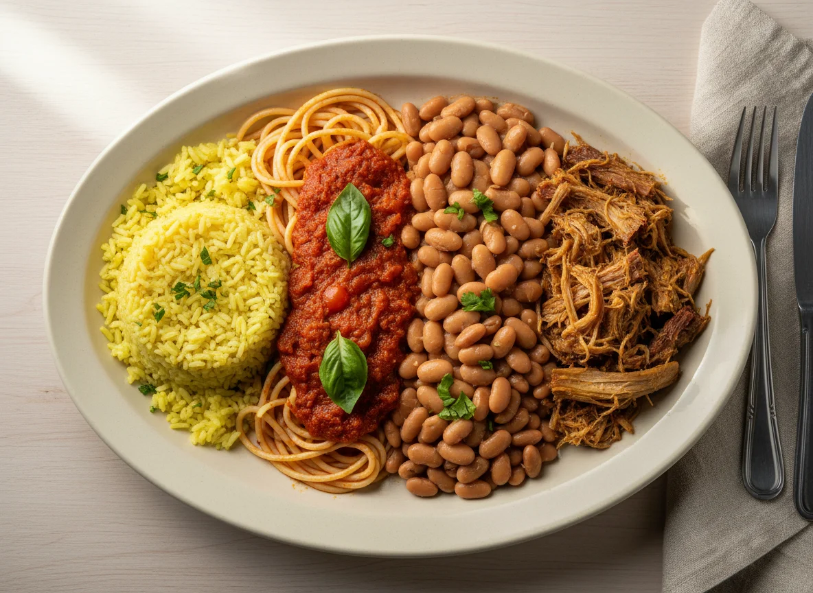 Prato misto com carne seca photo