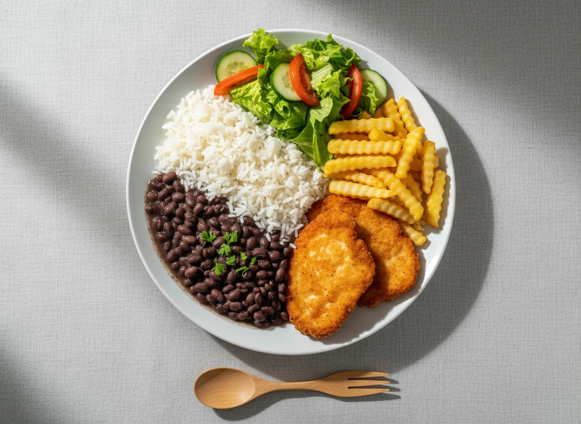 Prato misto com salada photo