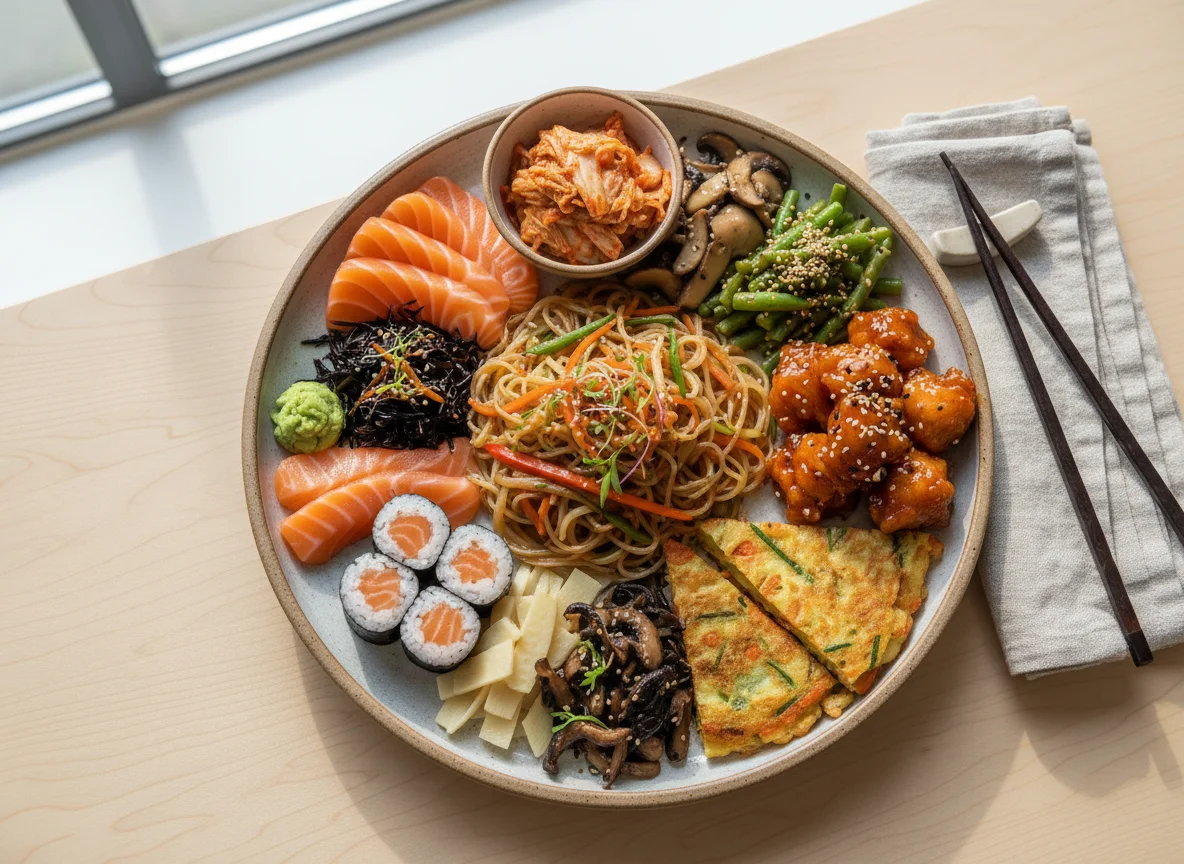 Prato variado asiático photo