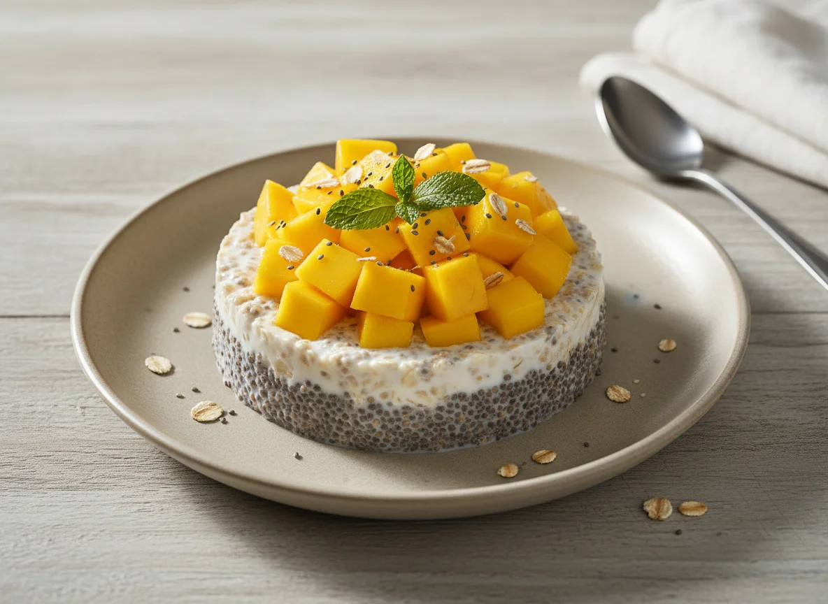 Pudim de chia com manga photo