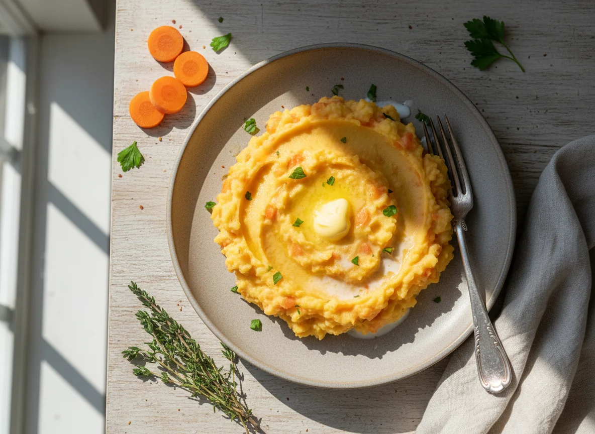 Purê de batata com cenoura photo