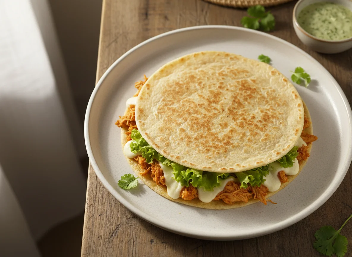 Quesadilla de frango com alface photo