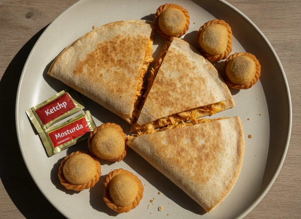 Quesadilla de frango e mini empanadas photo