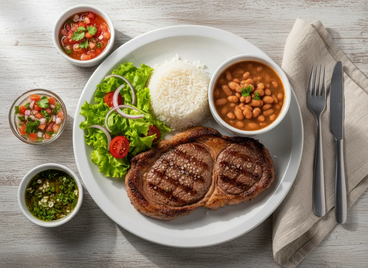 Refeição Brasileira com Bife Grelhado photo