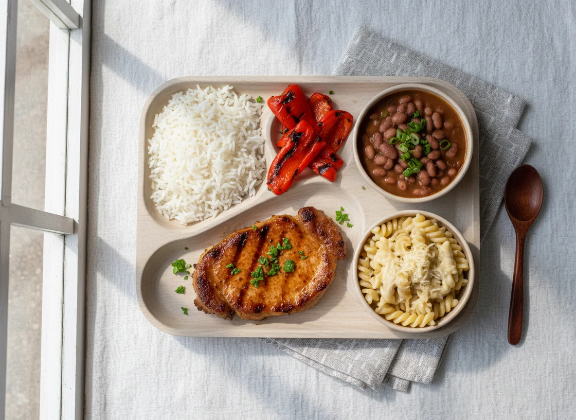 Refeição em bandeja photo