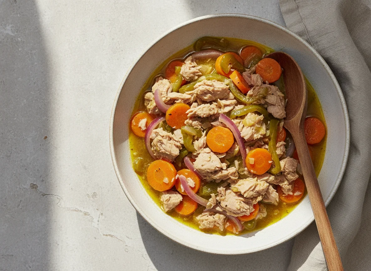 Refogado de Atum com Legumes photo
