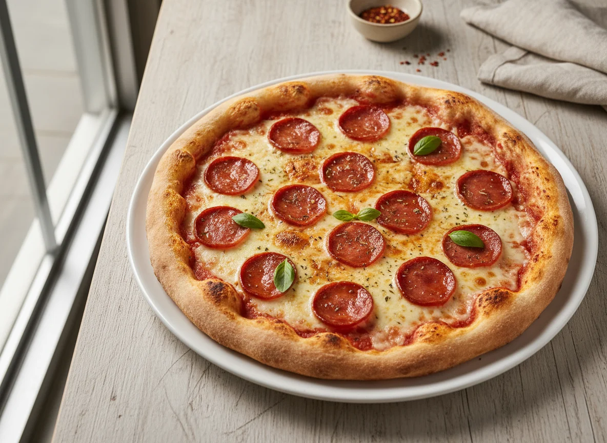 Resto de Pizza de Calabresa photo
