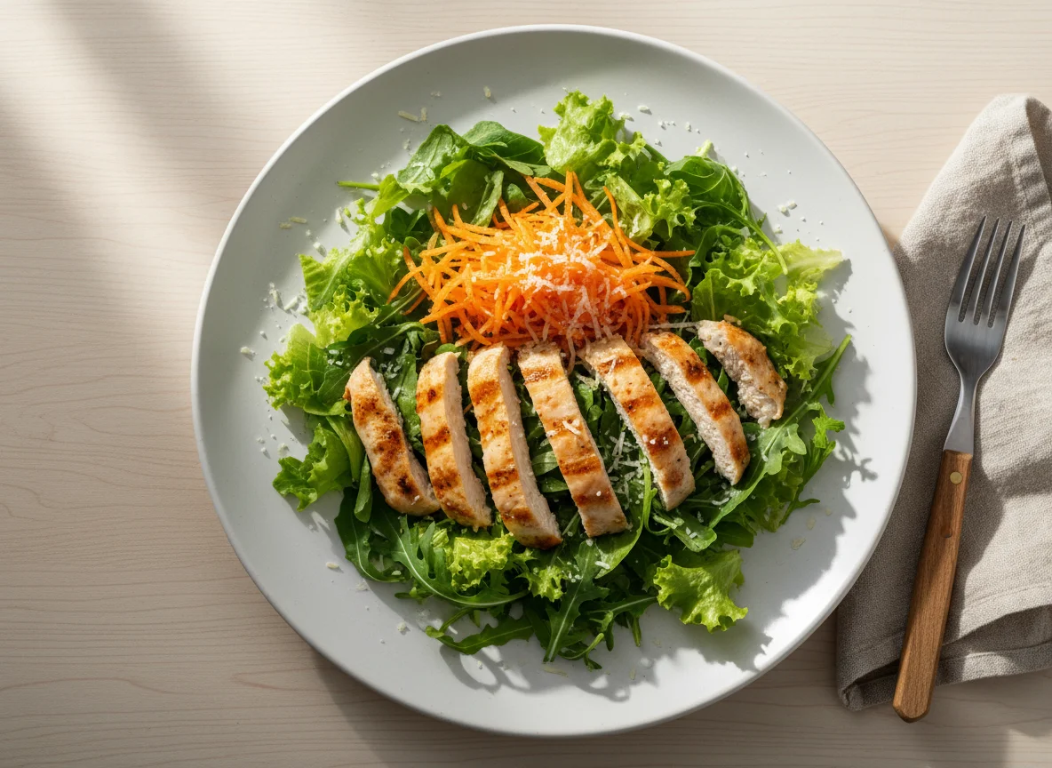 Restos de Salada com Frango photo