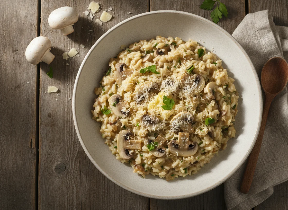 Risoto de Cogumelos e Queijo photo