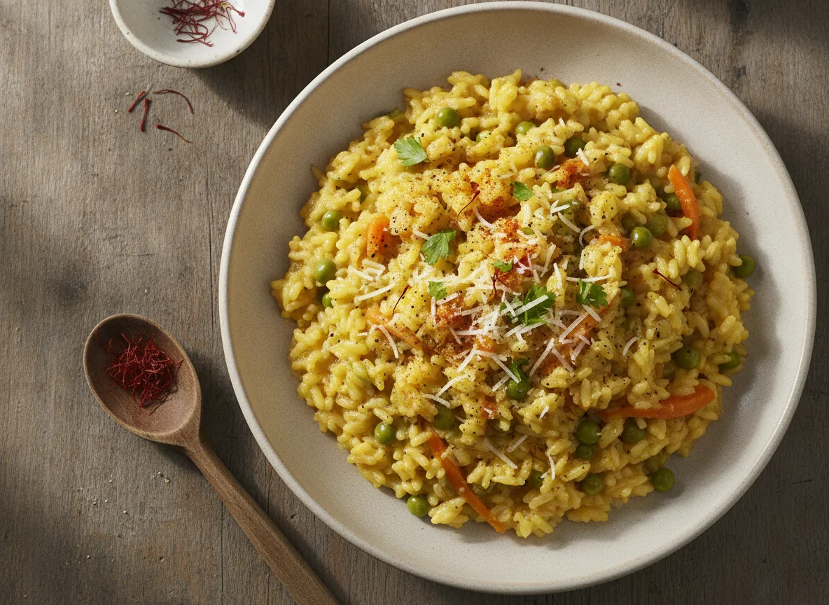 Risoto de Legumes com Açafrão photo