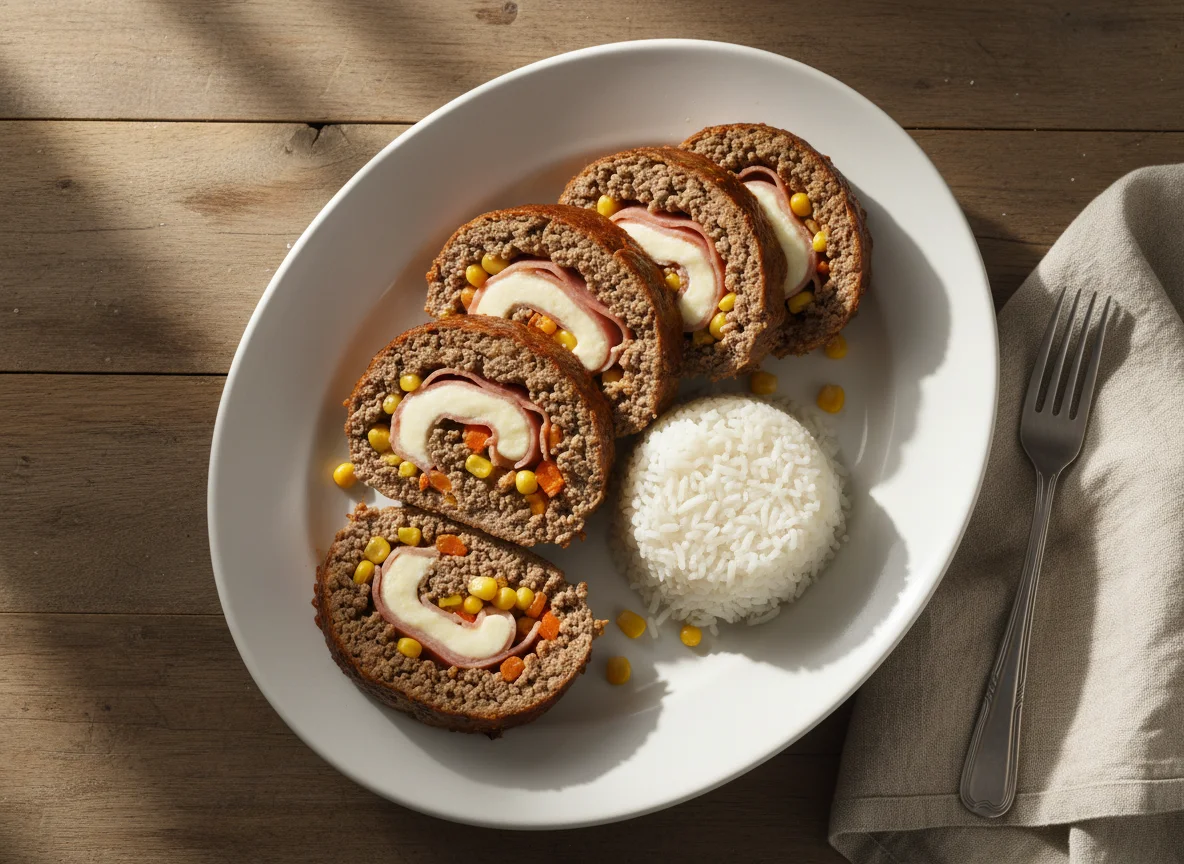 Rocambole de Carne Moída Recheado photo