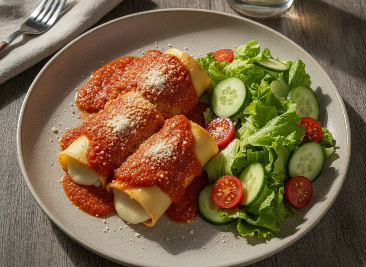 Rondelli de Queijo com Salada photo