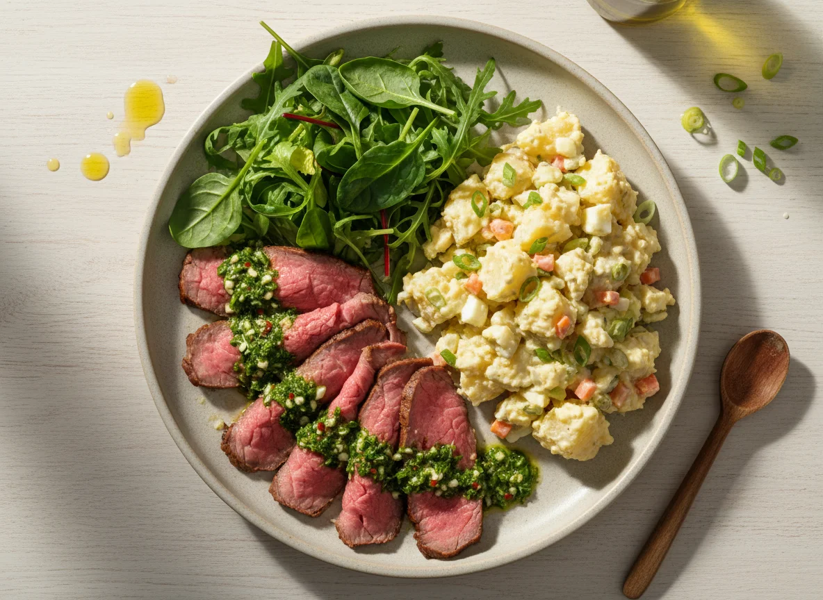Rosbife com Salada e Salada de Batata photo