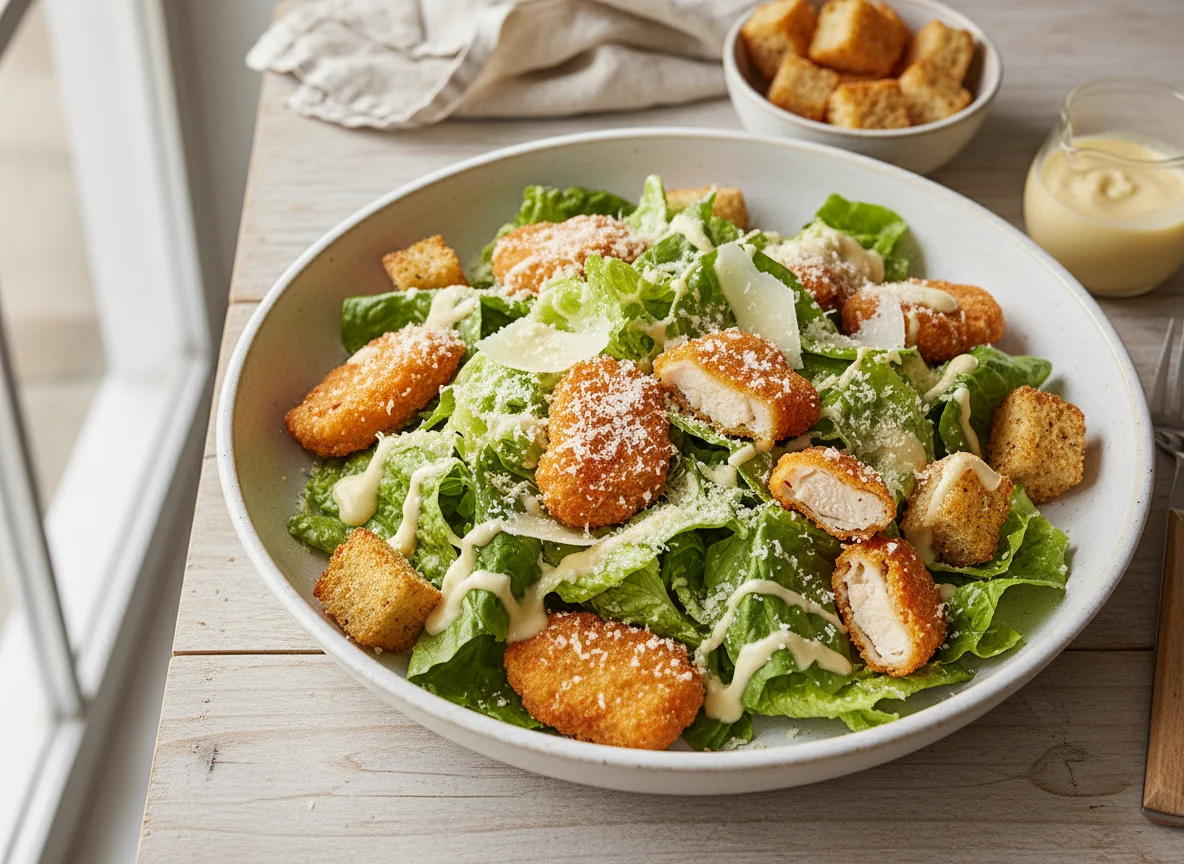 Salada Caesar com Nuggets de Frango photo