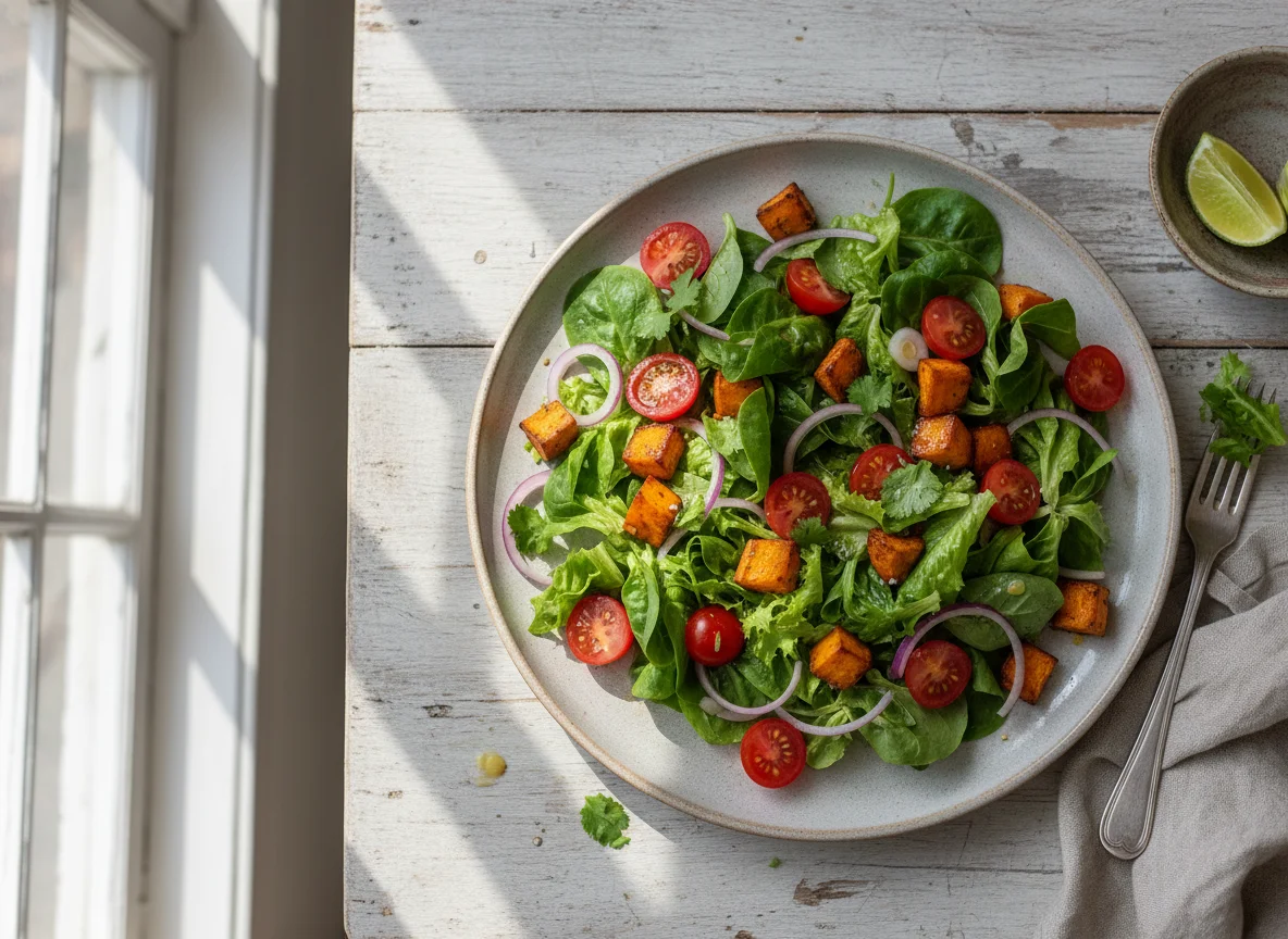 Salada com batata doce photo