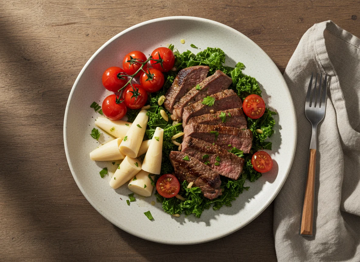 Salada com Carne photo